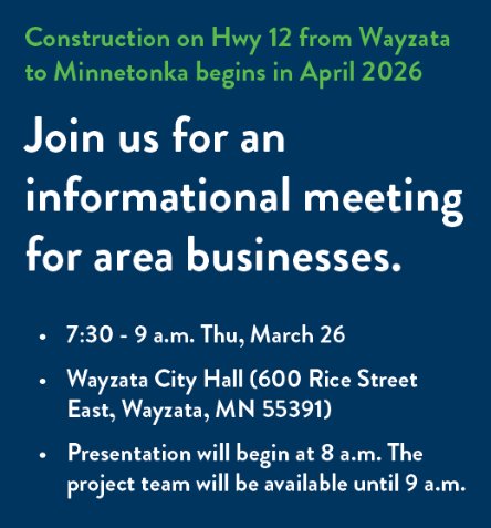 mndot business construction meeting information