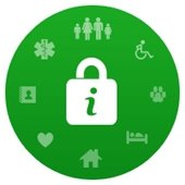 smart911 graphic that is a lock in a green circle