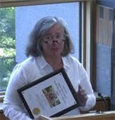 image of Mandy Adams accepting the Mayors Home Award