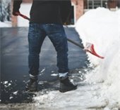 man shoveling snow