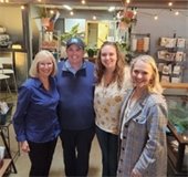 photo of barbro brost, andrew mullin, lesa fenwick and becky pierson inside of candlelight floral