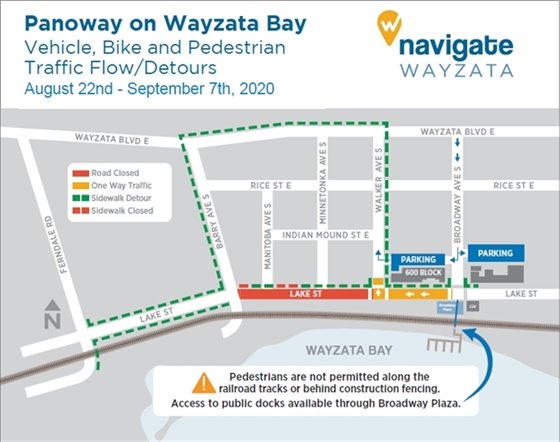 Detour map for August 22-September 7
