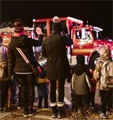parade of lights and fire trucks
