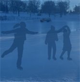 ice skating at Klapprich park