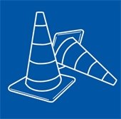 graphic of traffic cones