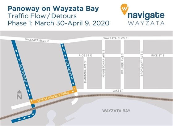 Construction detours March 30-April 9, 2020