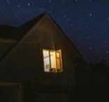 house at night
