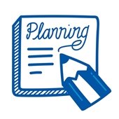 the word planning written on paper 
