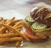 pork sandwhich and fries