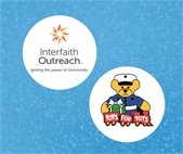 interfaith outreach logo and toys for tots logo