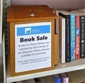 book sale box at the wayzata library