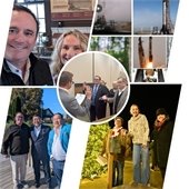 A composite photo of Mayor Mullin at 4 different events