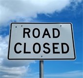 road closed sign