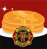 pancakes and fire department logo