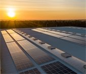 solar panels on a building