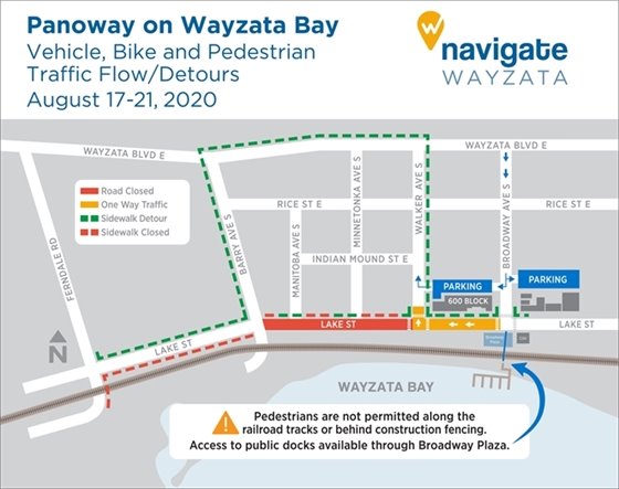 Detour map for August 17-21
