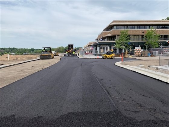 Pavement work on Lake Street