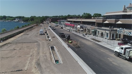 Pavement work on Lake Street