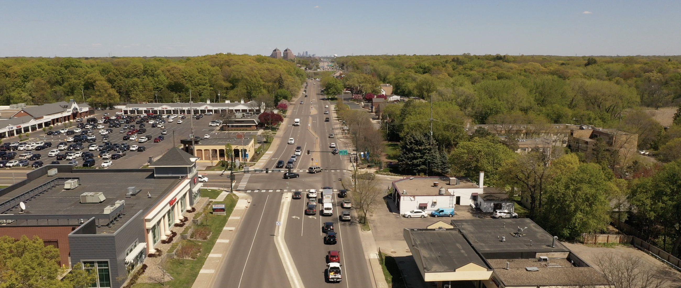Aerial view of Wayzata Blvd